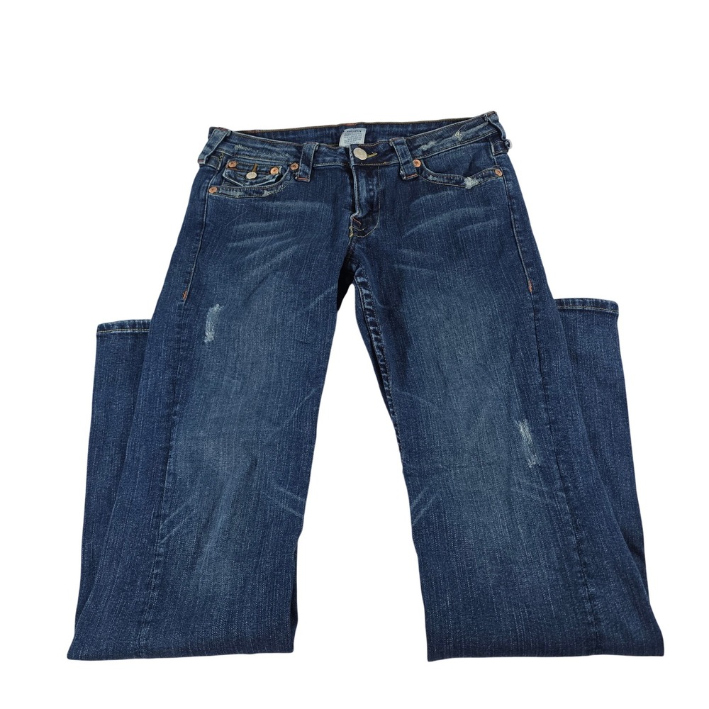 True Religion Bridget Bootcut Jeans Stone & Tint Low Rise Made in USA 30 TRW405